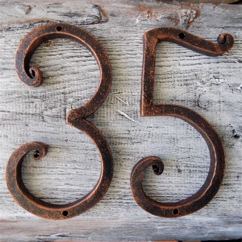 metal house numbers etsy|individual metal house numbers.